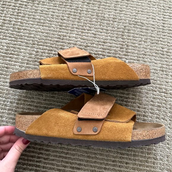 Birkenstock Kyoto Nubuck/Suede Leather in Mink - Picture 12 of 13